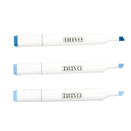 Nuvo Pens and Pencils Nuvo - Marker Pen Collection - Marina Blues - 3 Pack - 314N