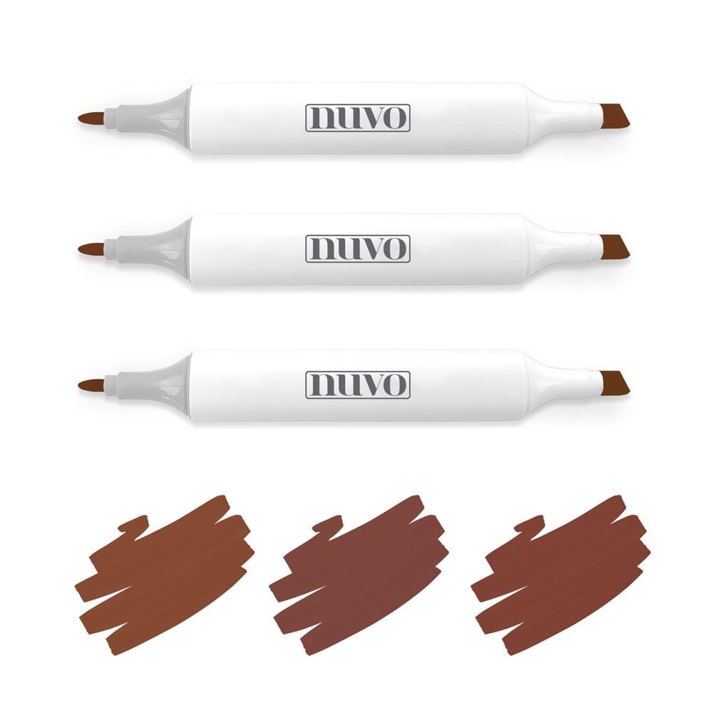 Nuvo Pens and Pencils Nuvo - Marker Pen Collection - Natural Browns - 3 Pack - 317N