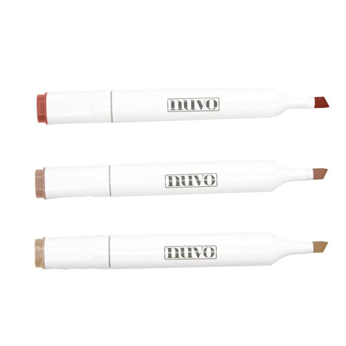 Nuvo Pens and Pencils Nuvo - Marker Pen Collection - Natural Browns - 3 Pack - 317N