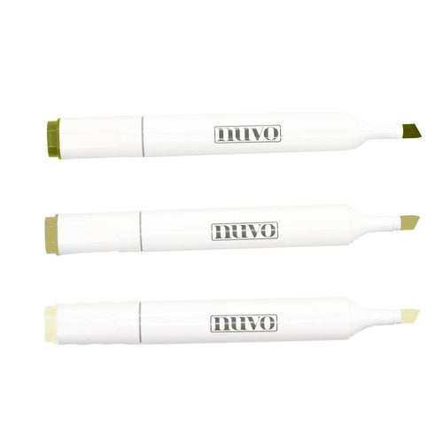 Nuvo Pens and Pencils Nuvo - Marker Pen Collection - Organic Greens - 3 Pack - 332N