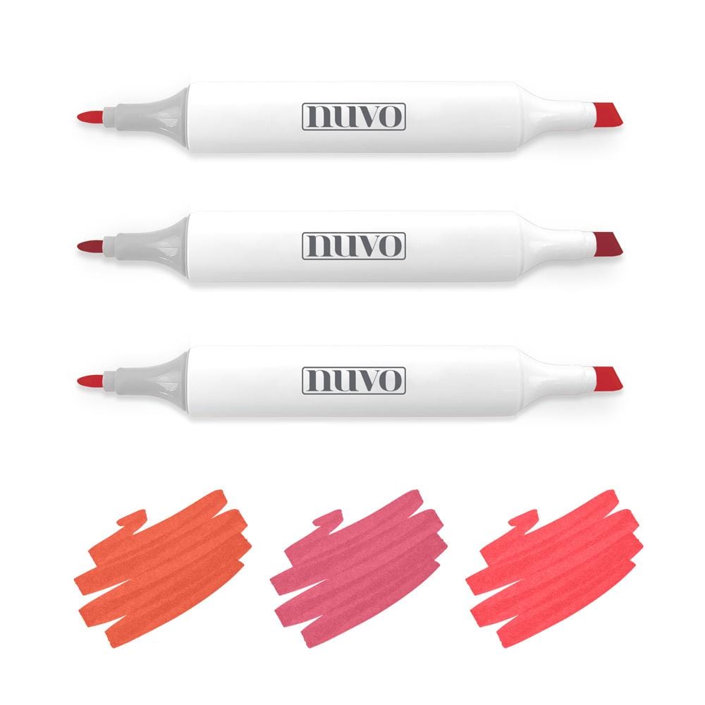 Nuvo Pens and Pencils Nuvo - Marker Pen Collection - Rich Reds - 3 Pack - 310N