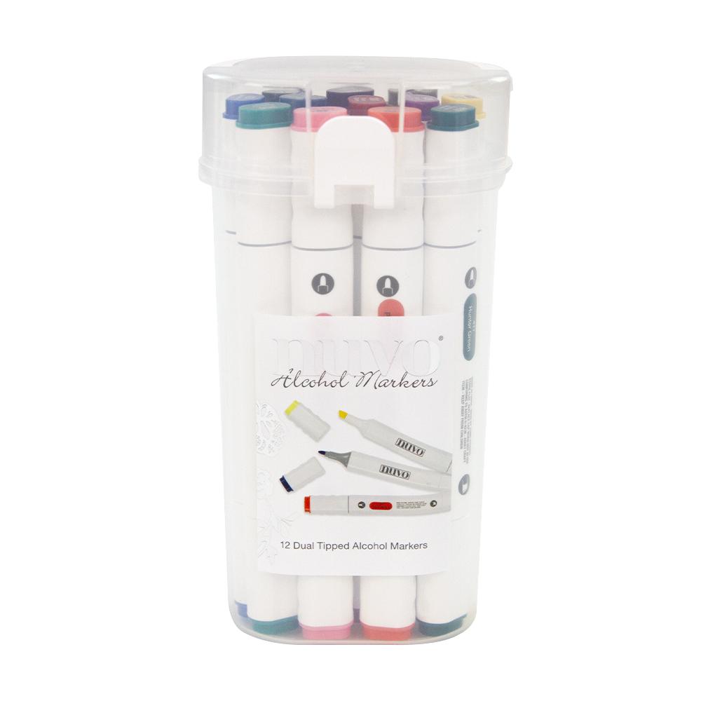 Nuvo Pens and Pencils Nuvo - Marker Pen Collection - Shaded Accents - 12 Pack - 349N