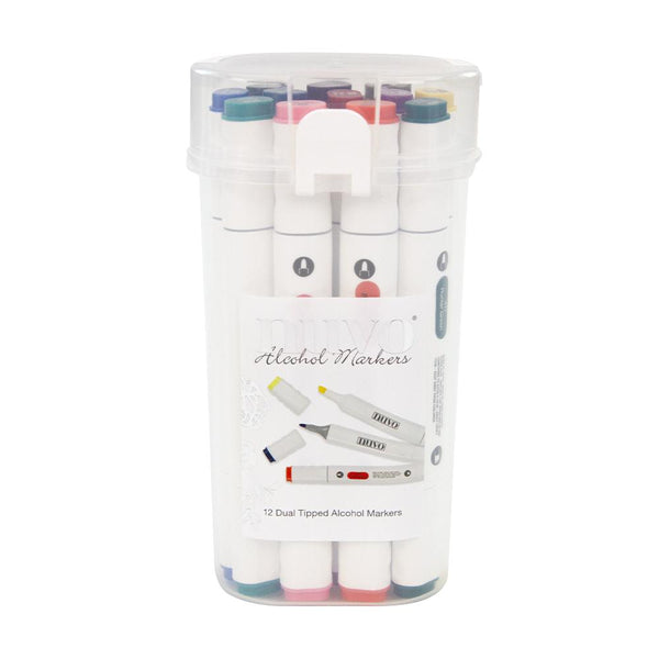 Nuvo Pens and Pencils Nuvo - Marker Pen Collection - Shaded Accents - 12 Pack - 349N