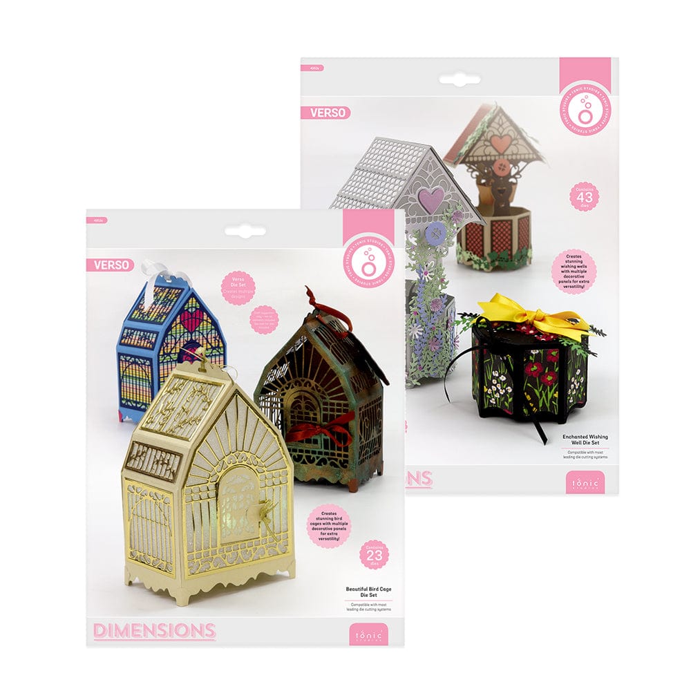 Tonic Studios bundle Enchanted Wishing Well and Beautiful Bird Cage Collection - DB054