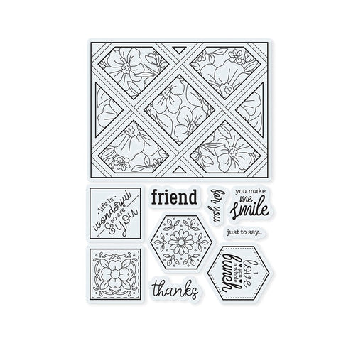 Tonic Studios bundle Hexagon & Diamond - Stamp & Die Set -BFM02
