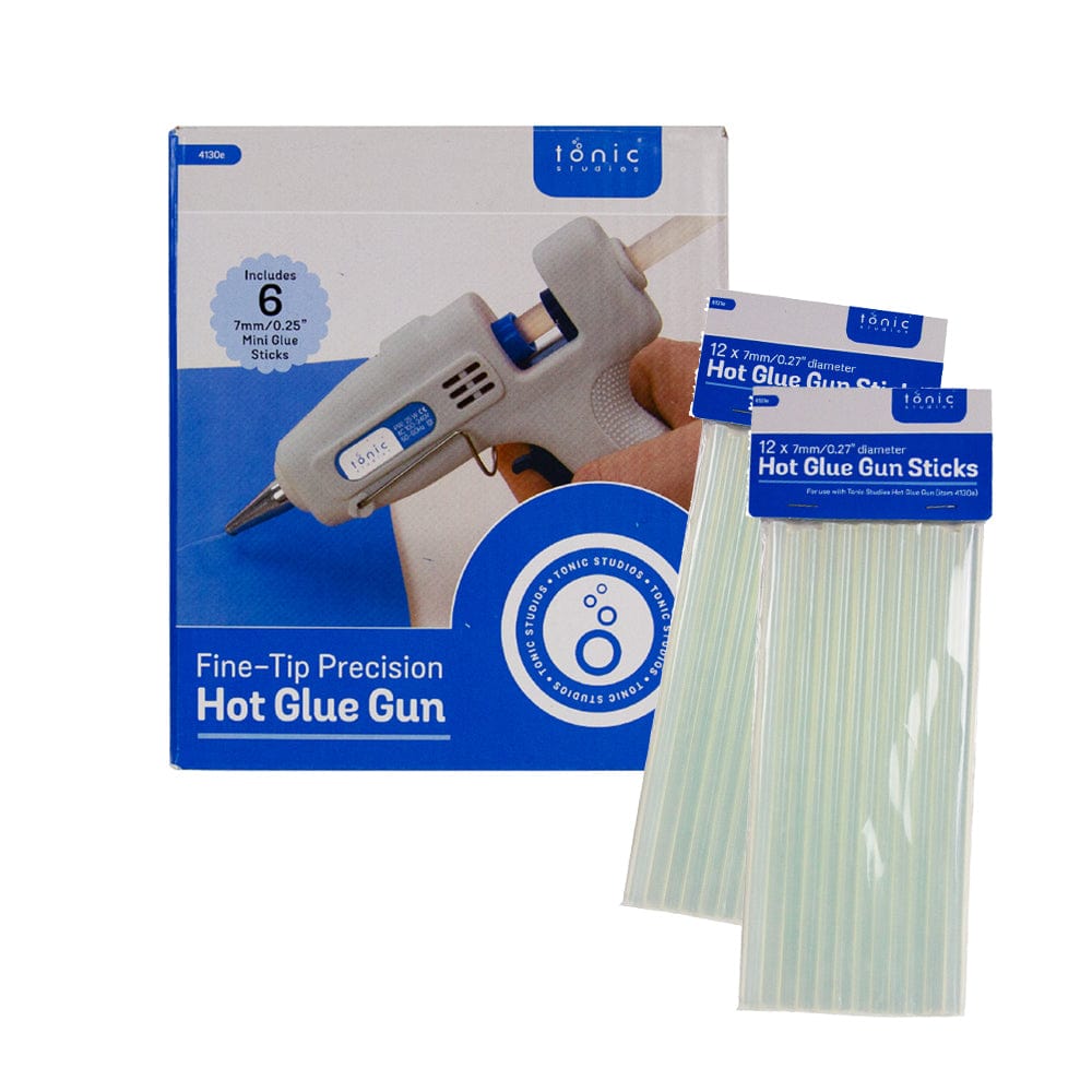Tonic Studios bundle Tonic Studios - Fine Tip Precision Hot Glue Gun - 2 Free Glue Stick Packs (24pcs) - CB025