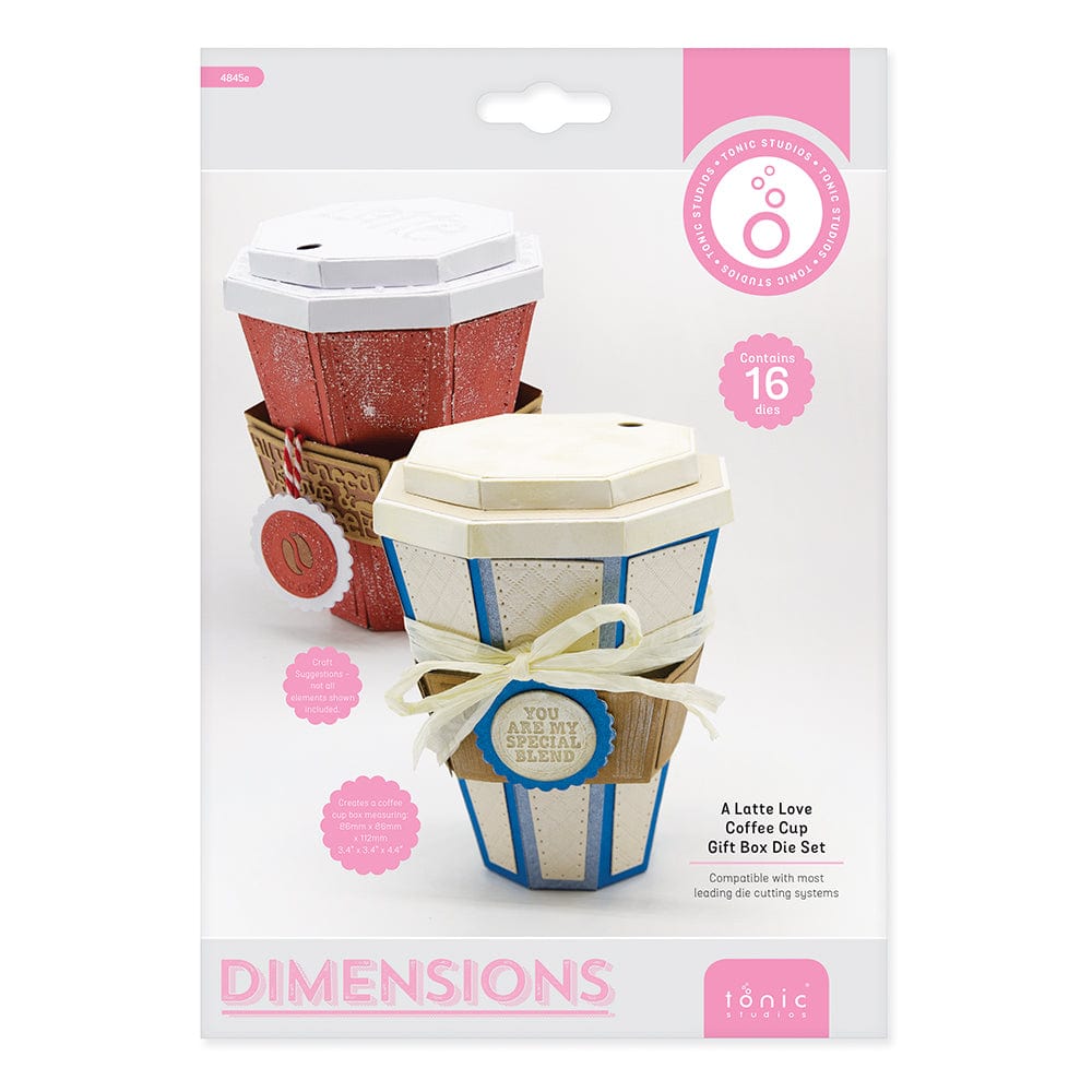 Tonic Studios Designers Choice A Latte Love Coffee Cup Die Set - 4845e