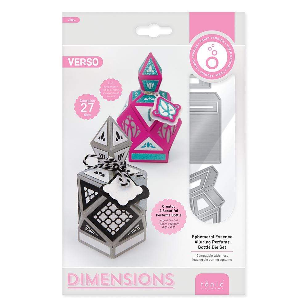 Tonic Studios Die Cutting Alluring Perfume Bottle Beautiful Essence Die Set - 4265E