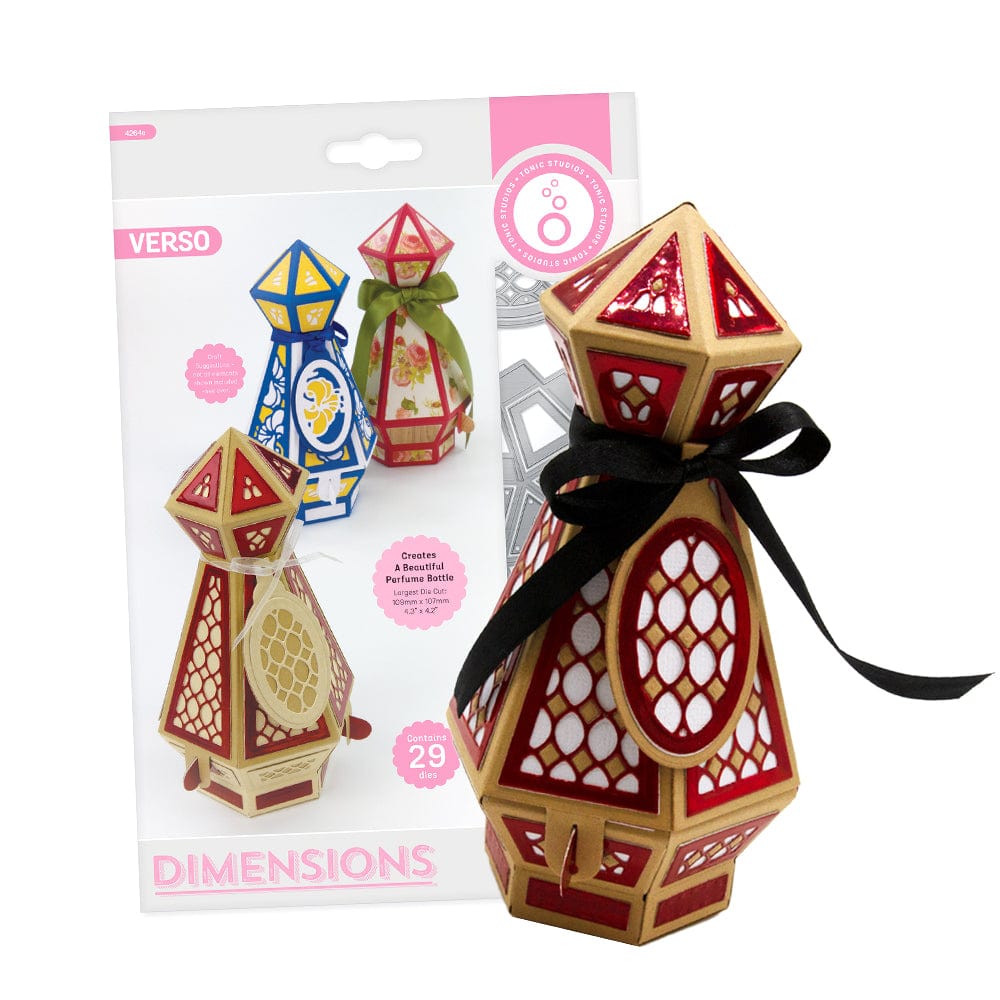 Tonic Studios Die Cutting Alluring Perfume Bottle Impassioned Incense Die Set - 4264E