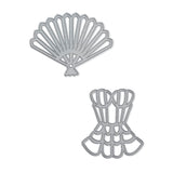 Load image into Gallery viewer, Tonic Studios Die Cutting Beautiful Basque &amp; Fan Die Set - 4716E