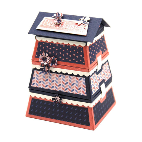 Tonic Studios Die Cutting Buzzing Beehive House - Gift Box - Die Set -5111e