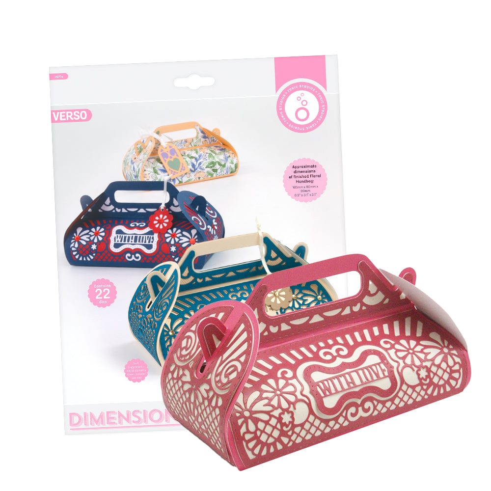 Tonic Studios Die Cutting Dainty Floral Handbag Die Set - 4977E