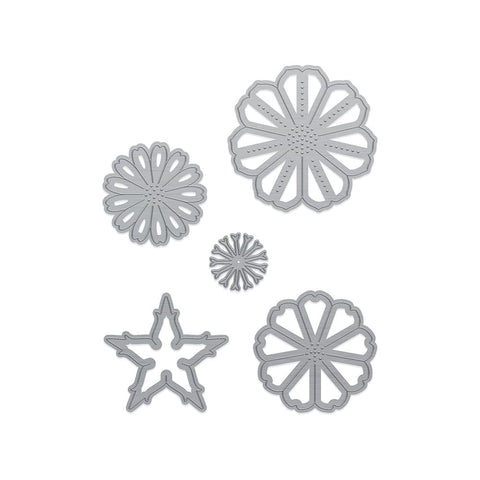 Tonic Studios Die Cutting Flawless Flower Creations - Bouquet & Sentiment Die Set - DB086