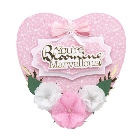 Tonic Studios Die Cutting Flawless Flower Creations - Bouquet & Sentiment Die Set - DB086
