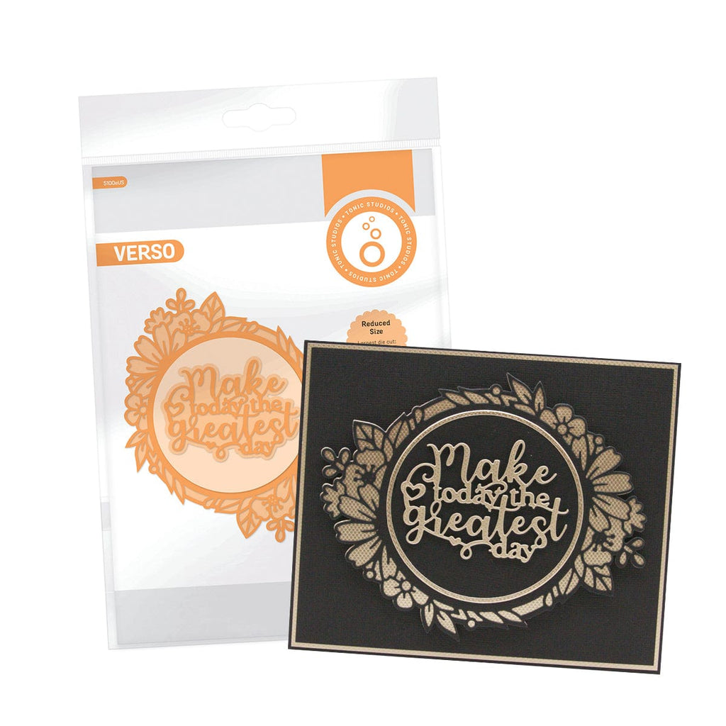 Tonic Studios Die Cutting Foliage Frames & Inspiring Sentiments - Circle Die Set - 5100E
