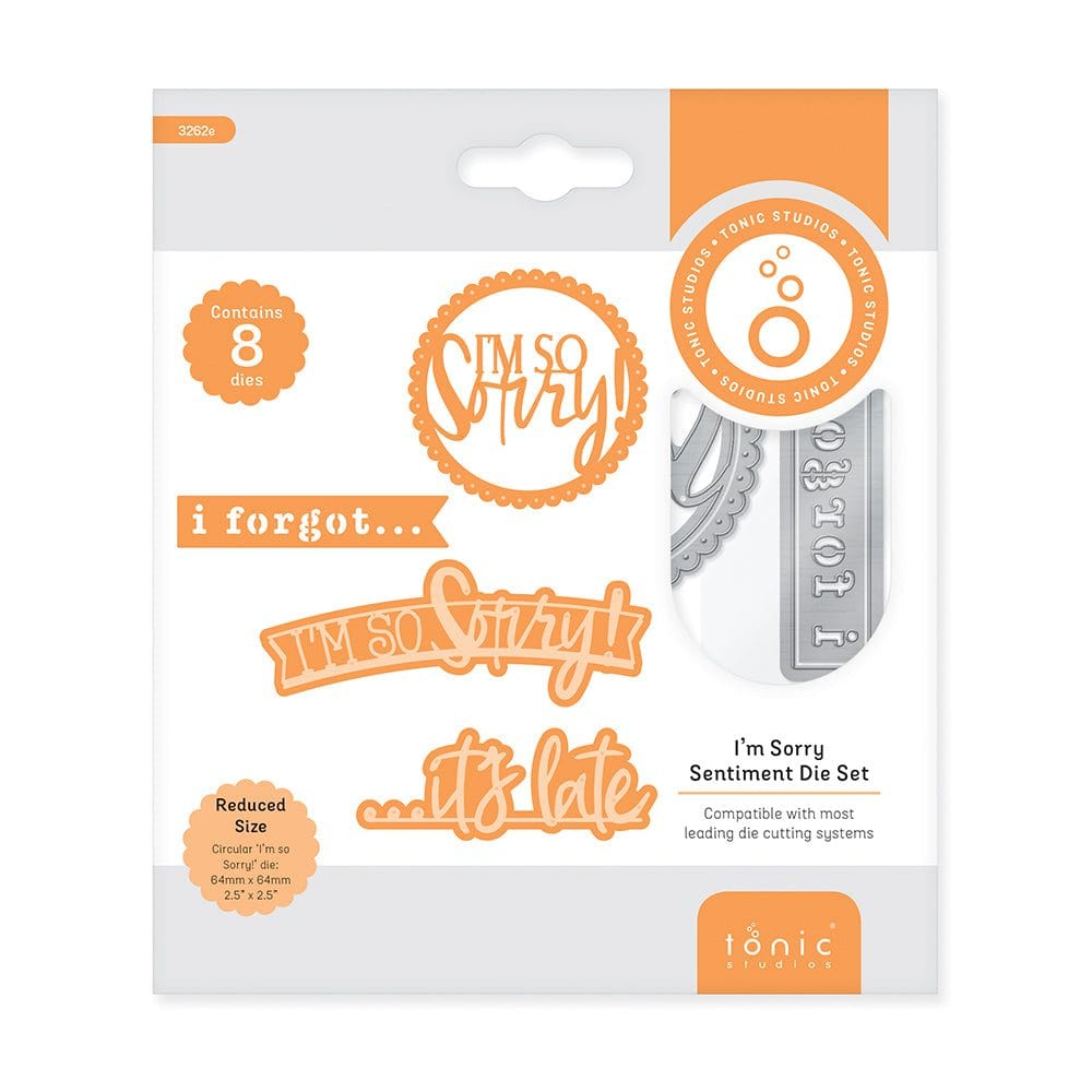 Tonic Studios Die Cutting I'm sorry... Sentiment Die Set - 3262E