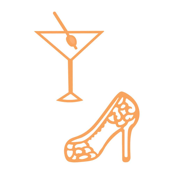 Tonic Studios Die Cutting Party Heels & Cocktails Die Set - 4707E