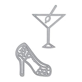 Load image into Gallery viewer, Tonic Studios Die Cutting Party Heels &amp; Cocktails Die Set - 4707E