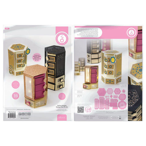 Tonic Studios Die Cutting Perfect Pergola Hexagon Box Die Set - Showcase - 5062e