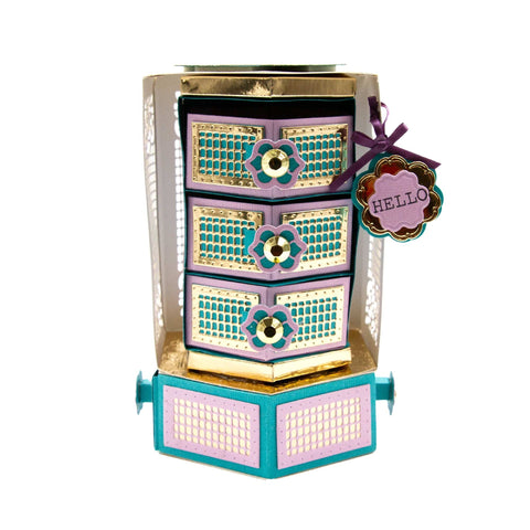 Tonic Studios Die Cutting Perfect Pergola Hexagon Box Die Set - Showcase - 5062e