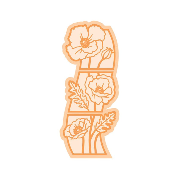 Tonic Studios Die Cutting Poppies Floral Split Strips Die Set - 4802E