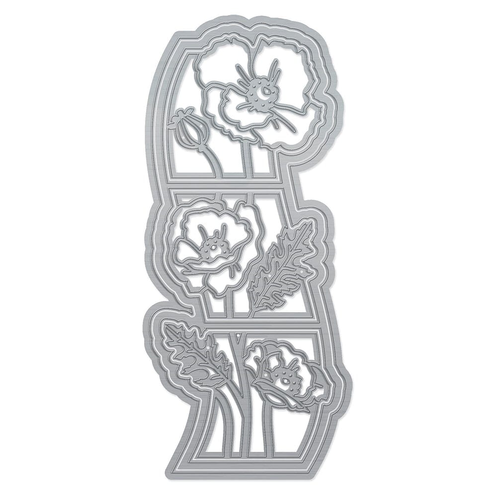 Tonic Studios Die Cutting Poppies Floral Split Strips Die Set - 4802E