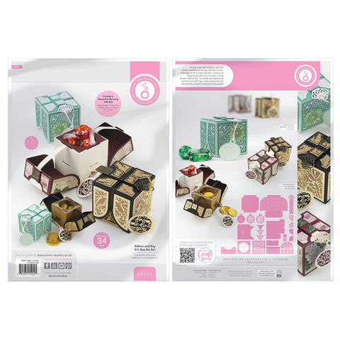 Tonic Studios Die Cutting Ribbon and Key Gift Box Die Set - 5242e