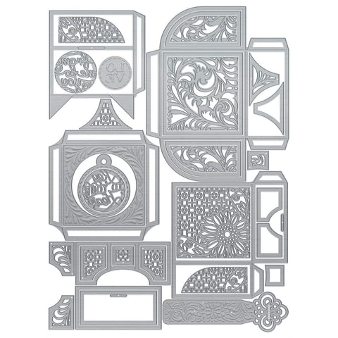 Tonic Studios Die Cutting Ribbon and Key Gift Box Die Set - 5242e