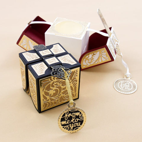Tonic Studios Die Cutting Ribbon and Key Gift Box Die Set - 5242e