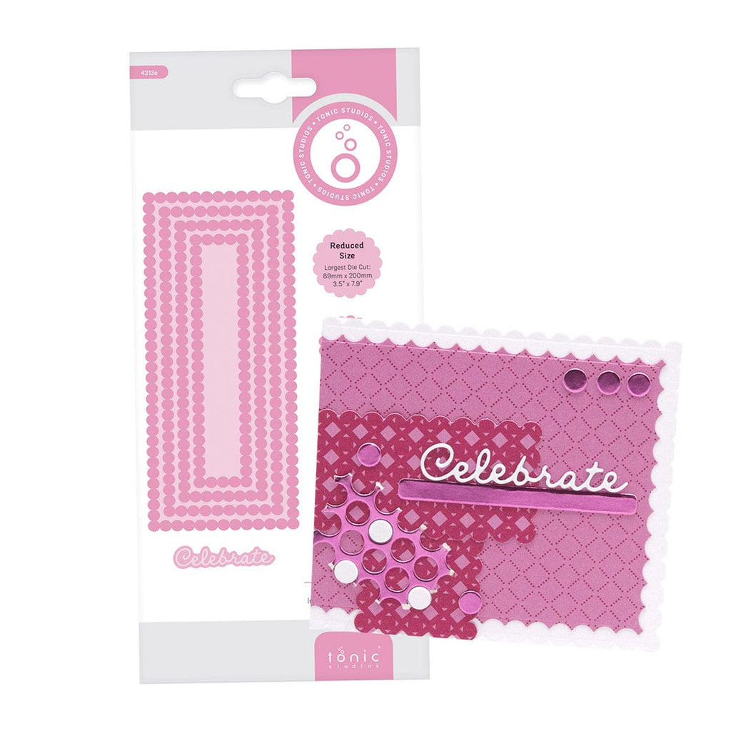 Tonic Studios Die Cutting Scalloped Edge 'Celebrate' Layering Basics Die Set - 4313E