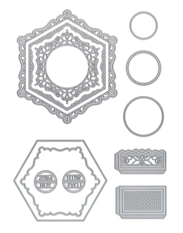 Tonic Studios Die Cutting Tonic - Delightful Decadence - Hexagon Gift Box - 5082e