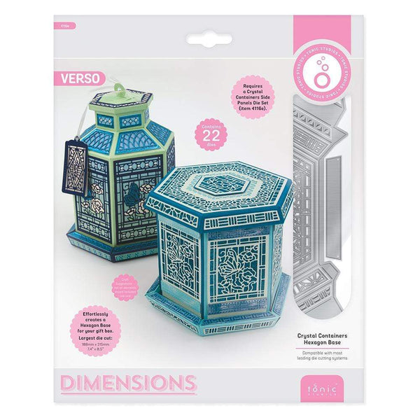 Tonic Studios Die Cutting Tonic Studios - Crystal Containers - Hexagon Base - 4119E