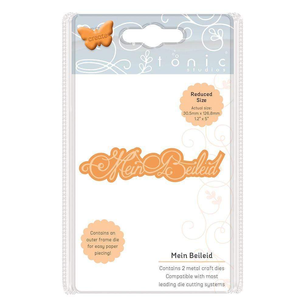 Tonic Studios Die Cutting Tonic Studios - Deutsche Grüße Stanzschablone Set - Mein Beileid - 2485E