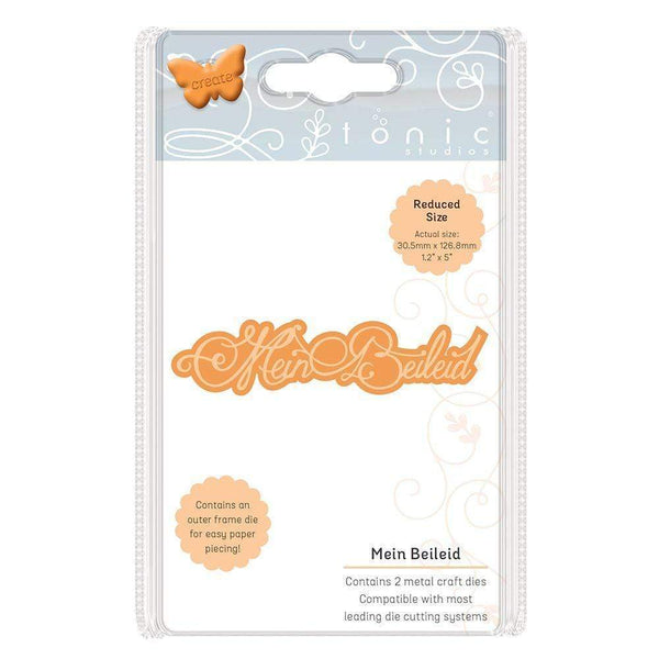 Tonic Studios Die Cutting Tonic Studios - Deutsche Grüße Stanzschablone Set - Mein Beileid - 2485E