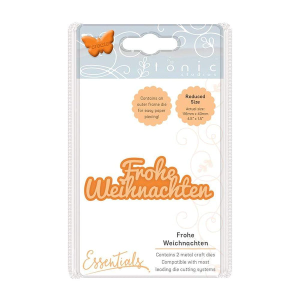 Tonic Studios Die Cutting Tonic Studios - Frohe Weichnachten Deutsche Grüße Stanzschablone Set - 2337E