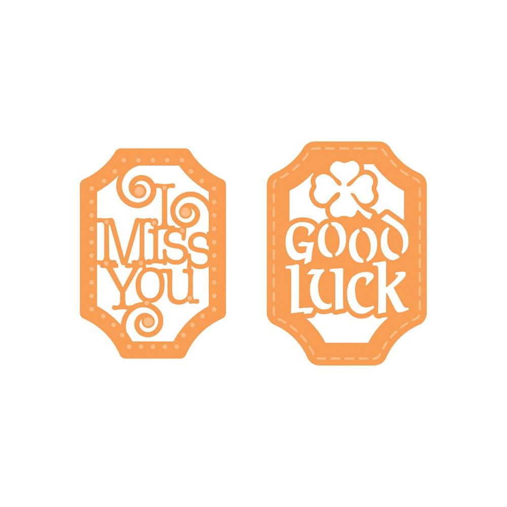 Tonic Studios Die Cutting Tonic Studios - I Miss You / Good Luck - Duo Sentiment Die Set - 4229E