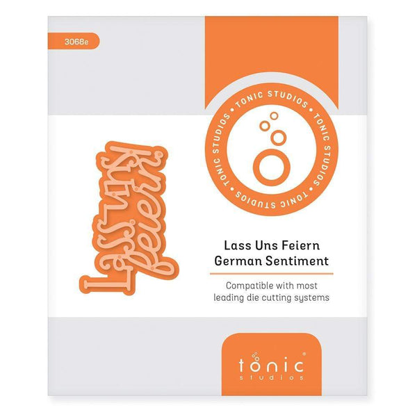 Tonic Studios Die Cutting Tonic Studios - Lass Uns Feiern- Deutsche Grüße Stanzschablone Set - 3068E