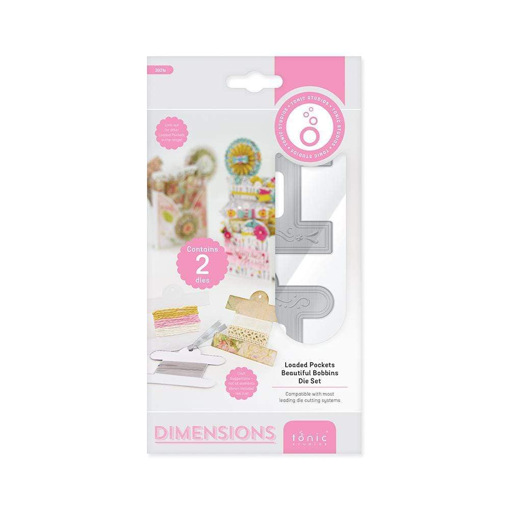 Tonic Studios Die Cutting Tonic Studios - Loaded Pockets - Beautiful Bobbins Die Set - 3921E