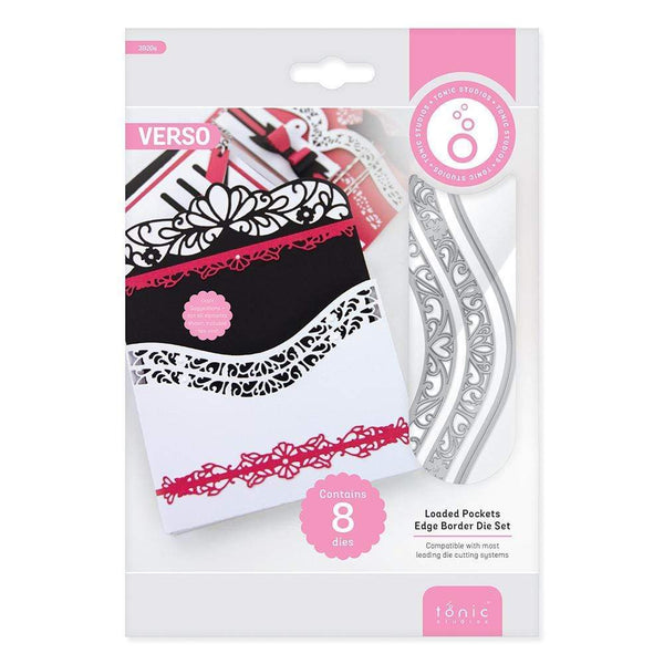Tonic Studios Die Cutting Tonic Studios - Loaded Pockets - Edge Border Die Set - 3920E