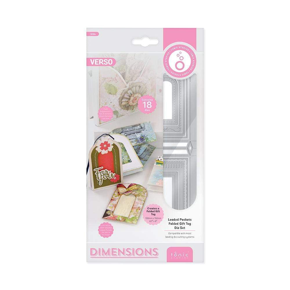 Tonic Studios Die Cutting Tonic Studios - Loaded Pockets - Folded Gift Tag Die Set - 3918E