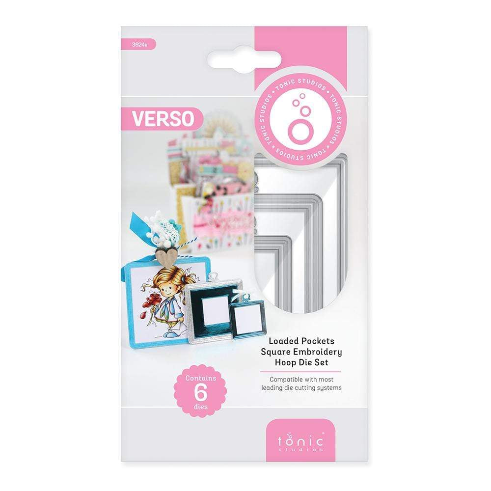 Tonic Studios Die Cutting Tonic Studios - Loaded Pockets - Square Embroidery Hoop - 3924E