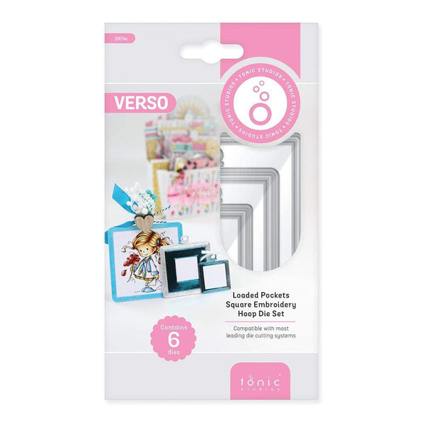 Tonic Studios Die Cutting Tonic Studios - Loaded Pockets - Square Embroidery Hoop - 3924E
