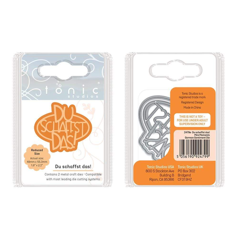 Tonic Studios Die Cutting Tonic Studios - Mini-Momente Grüße Stanzschablone Set - Du schaffst Das! - 2479E