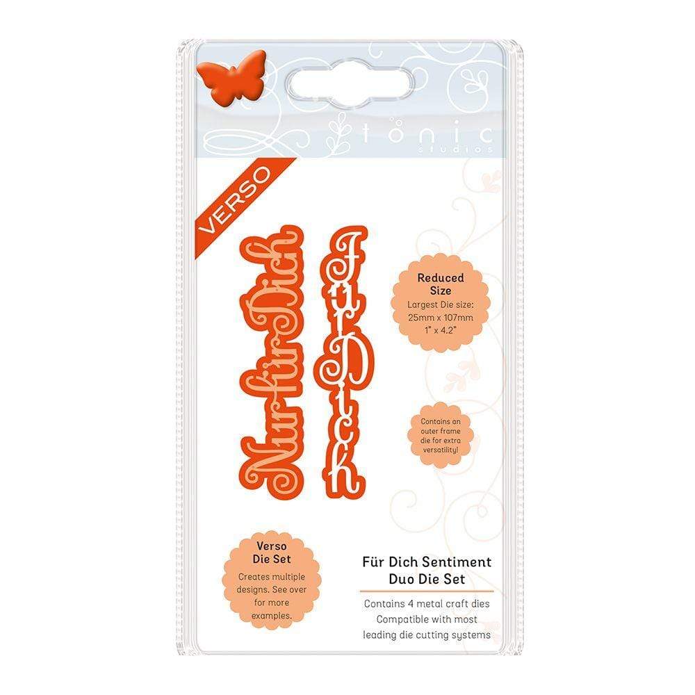Tonic Studios Die Cutting Tonic Studios - Nur für Dich - Deutsche Grüße Duo Stanzschablone Set - 2738E