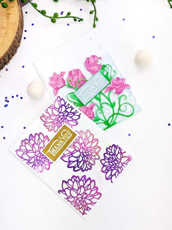 Tonic Studios Die Cutting Tonic Studios - On your day / Just to say Spring Floral Die Set - 3910e