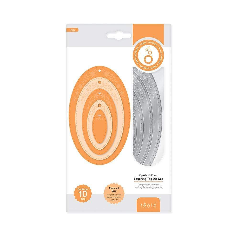 Tonic Studios Die Cutting Tonic Studios - Opulent Oval Layering Tag Die Set - 4153E