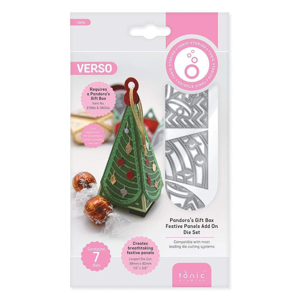 Tonic Studios Die Cutting Tonic Studios - Pandoras Gift Box - Festive Panels Add On Die Set - 3801E