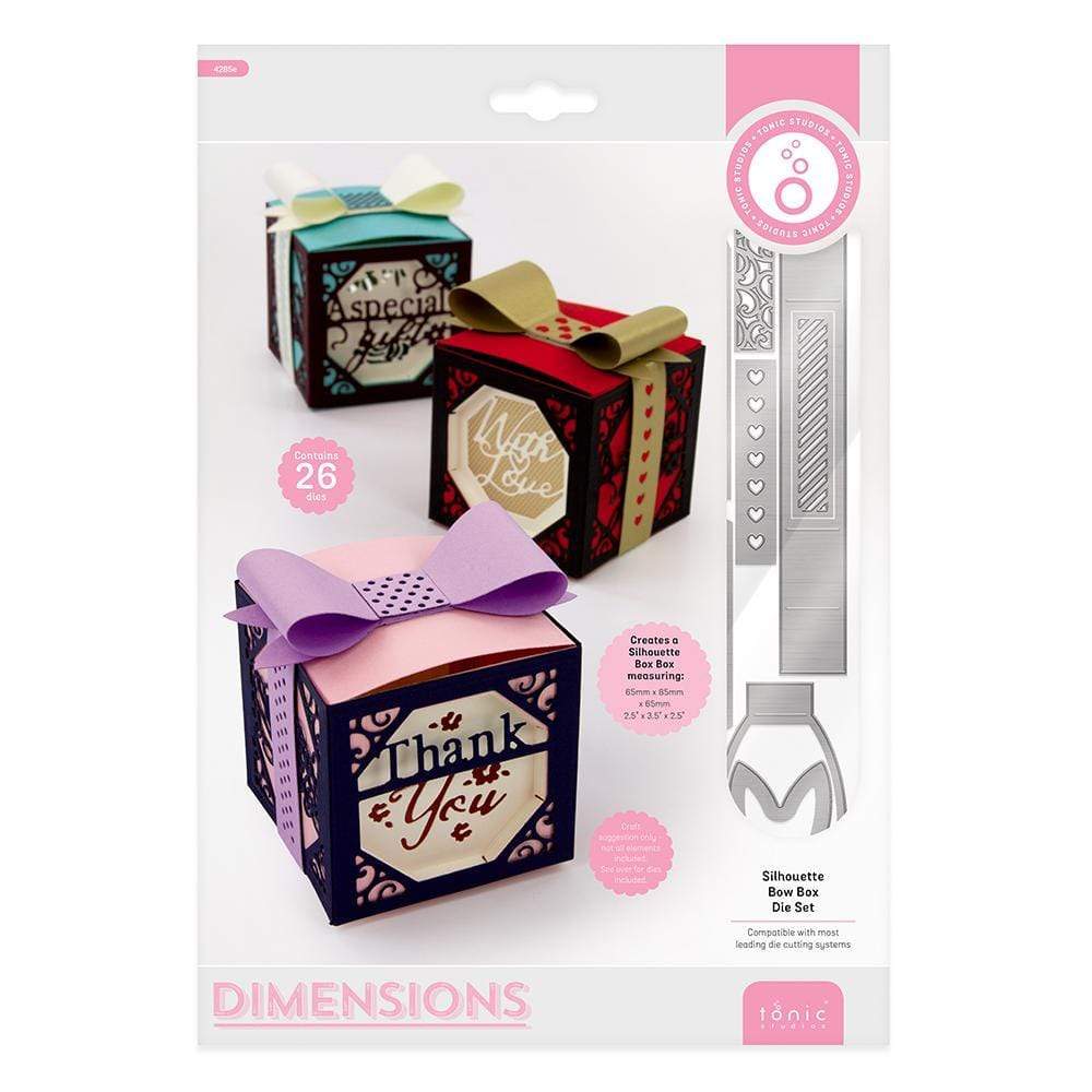 Tonic Studios Die Cutting Tonic Studios - Silhouette Bow Box Die Set - 4285E