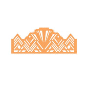 Tonic Studios Die Cutting Tonic Studios - Staggered Art Deco Header Fold Die Set  - 4395E