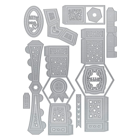 Tonic Studios Die Cutting Tonic Studios - Time To Drink Champagne Bottle Die Set - 4901e